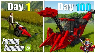 I SPENT 100 DAYS BUILDING A FARM IN FARMING SIMULATOR 25🔥  HINDI P1 [upl. by Joelly]