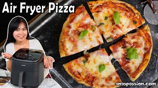 Crispy Air Fryer Pizza  Fresh Fast Fantastic No Oven Pizza [upl. by Oakman577]