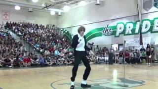 Flawless Moonwalk High School MJ Impersonator Dances to Billie Jean 2014 [upl. by Nosle]