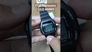 First Impression of QampQ MMW3 World Time EL 100M WR phonebook budgetwatch qnq citizen [upl. by Nolyak596]