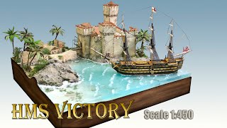 HMS Victory Diorama  1450 Scale [upl. by Holly-Anne]