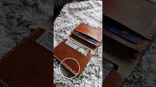 Shell cordovan leather wallet Handmade leather card wallet to carry your essentialsshellcordovan [upl. by Aleakim]