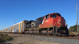 Canadian National  Eastbound RackStack Train 7 Oct 24 [upl. by Cirtemed]