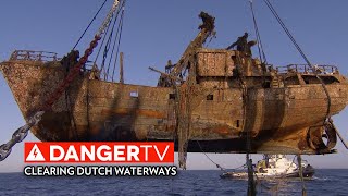 Clearing Shipwrecks From Dutch Waterways  The Salvage Masters [upl. by Chubb]