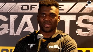 FRANCIS NGANNOU FULL POST FIGHT PRESS CONFERENCE  BATTLE OF THE GIANTS [upl. by Ocimad]