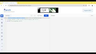 How to run simple python program in online compiler [upl. by Llireva]