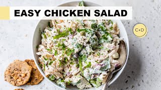 EASY CHICKEN SALAD RECIPE  healthy lunch idea [upl. by Aretha]