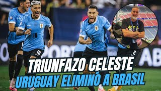 URUGUAY EN SEMIS BRASIL ELIMINADO  LOS PENALES Y LA REACCIÓN DE UN RELATOR ARGENTINO [upl. by Yetty258]