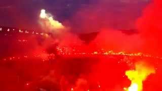 PAOK vs Olympiakos 16042014 Welcome to Hell Stadium of Toumba Flames Greek Cup [upl. by Narra253]