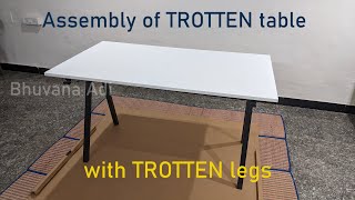 IKEA Trotten Worktable  step by step FULL Assembly [upl. by Elyl]