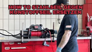 How to Stahlseil durch TAIO Kunststoffseil ersetzen bei einer Warn Seilwinde [upl. by Iz]