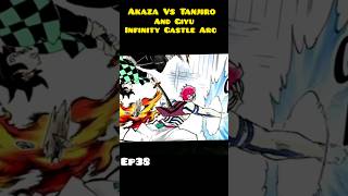 Akaza Vs Tanjiro And Giyu Battle Infinity Castle Arc demonslayer tanjiro giyuutomioka short [upl. by Atalee]