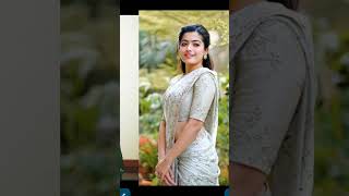 rashmika mandanna  saree collection  song tamil music viralsong [upl. by Arahahs817]