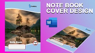 Notebook Cover page Design using ms word  Note Book Design in Ms word [upl. by Hale]