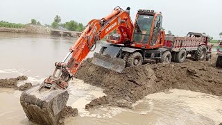 Mega Excavator Machien Doosan Super Work In Village Rivar 2024 [upl. by Gnanmos887]