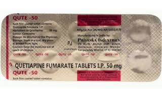 QUTE 50 Tablets QUETIAPINE FUMARATE TABLETS IP 50 mg [upl. by Delp]