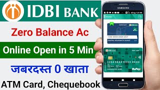 Idbi bank zero balance account opening  how to open zero balance account in idbi bank [upl. by Oringas620]