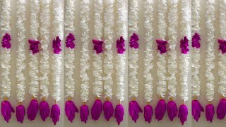 DIYlotus bud tissue paper garlandNo cost DIYsimple way to make lotusbud tissue paper garland [upl. by Forland890]