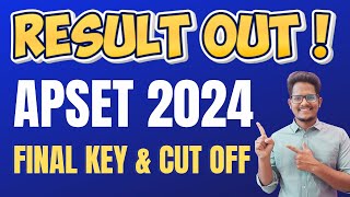 AP SET 2024 Results Out  Cut Off amp Final Answer Key apset apset2024 [upl. by Weisberg]