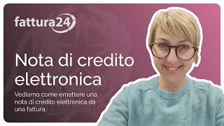 Nota di credito elettronica [upl. by Kory]