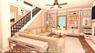 Roblox Bloxburg  Autumn Family Home 70k  House Build [upl. by Eimirej]