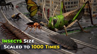 If Insects Size Increased to 1000 Times Imaginary Size Comparison bugs [upl. by Marler162]