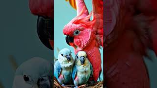 Adorable Bird Family Moment BirdFamily CuteAnimals ParrotLove ViralMoments NatureLovers FYP [upl. by Arrat]