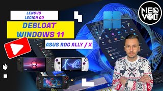 Ottimizziamo Windows su Asus Rog Ally Ally X Lenovo Legion Go amp MSI ClawGuida PC Handheld Debloat [upl. by Eimareg]