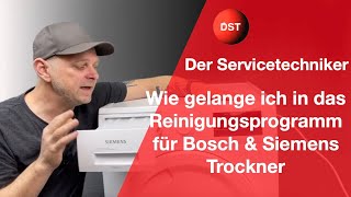 Trockner reinigen  Reinigungsprogramm Bosch amp Siemens Wärmepumpentrockner [upl. by Hermine]