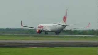 Lion Air Takeoff at Ahmad Yani Airport Semarang [upl. by Kcirdneh]