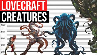 Lovecraft Creatures Size Comparison  Part 1  Cthulhu Azathoth Nyarlathotep [upl. by Morrill418]