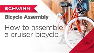 How to Assemble a Schwinn Adult Cruiser Bicycle SingleSpeed [upl. by Arraic913]