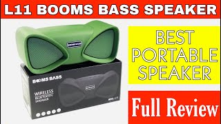 Booms Bass L11 Bluetooth Portable Speaker With Best Sound Quality And Full Review In Hindi [upl. by Narut967]