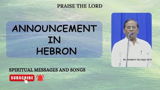 Announcement in Hebron on 17112024 [upl. by Brittnee]