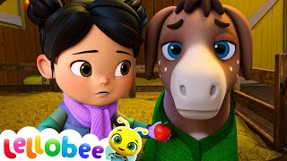 Little Donkey Silent Night 🍯 Lellobee Kids Songs amp Cartoons Sing and Dance [upl. by Aikenahs576]