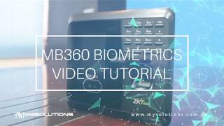 MB360 Face Biometrics  Video Tutorial Part I [upl. by Enywad]