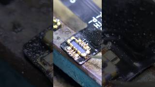 replacement of battery socket connector repair tech soldering repairphone shorts [upl. by Ahsekim]