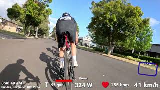 Carnegie Caulfield Cycling Club Crit Racing Glenvale B Grade GoPro Matt Carmichael Nov 10 2024 [upl. by Jahn]