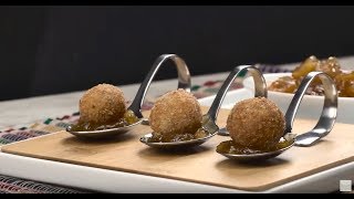 Receita de CROQUETES DE ALHEIRA COM CEBOLA CARAMELIZADA [upl. by Mireielle]