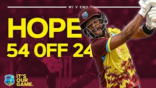 54 Off 24 Balls  Shai Hope Smashes Sensational HalfCentury  West Indies v England 2024 [upl. by Tenom]