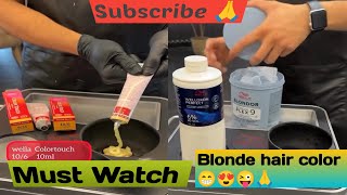 blonde hair color tutorial  hair colour trends 2024 [upl. by Uliram157]