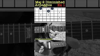 Major 2 diminished arpeggios guitar lesson diminished guitarlesson musictheory [upl. by Brocky]