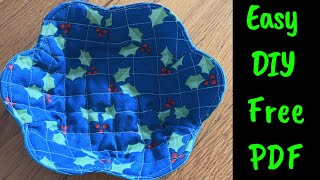 How To Make A Microwave Bowl CozyDIY Sewing Tutorial  Easy Tutorial TheTwinsDay Free Template [upl. by Ettari49]