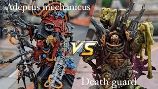 Adeptus mechanicus vs death guard warhammer 40000 battle report 10th edition daily dice [upl. by Alisa]