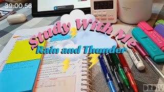 Study with me for 1 hour  Rain and Thunder ⛈️ ⚡ NEET PG preparation studywithme neetpg [upl. by Etteuqaj864]