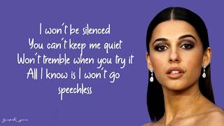 Naomi Scott  Speechless Lyrics [upl. by Huesman]