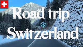 Winter Road trip from Brienz to Andermatt Switzerland [upl. by Yrrah]