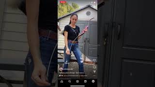 Stringing Your Bow without A String archery recurvebow [upl. by Artiek]