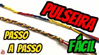 DIY  Como fazer pulseira FÁCIL  hippie  da amizade  friendship bracelets  linha  2 TIPOS [upl. by Eillehs]