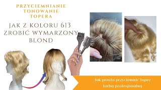 Przyciemnianie tonowanie topera w kolorze blond 613⭐️ ombre balejaż pasemka ⭐️ jak wymieszać farby [upl. by Haskel]